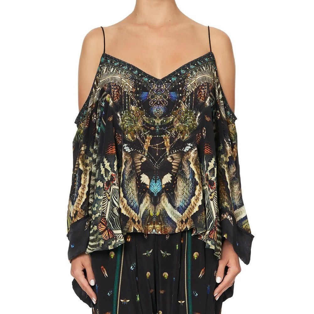 Camilla‎  Maternal Instinct Flare Sleeve Top XS
